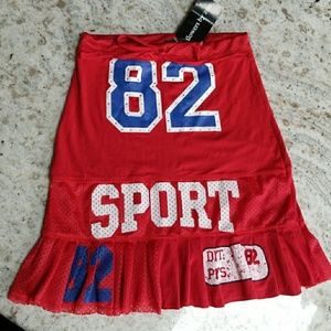 NWT Flowers by Zoe cotton/mesh skirt